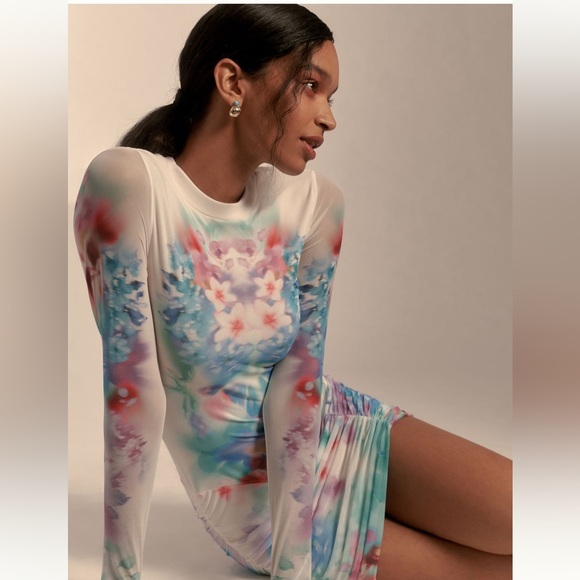 NWT AFRM Mirza Ruched Mesh Mini -Small - Picture 1 of 10